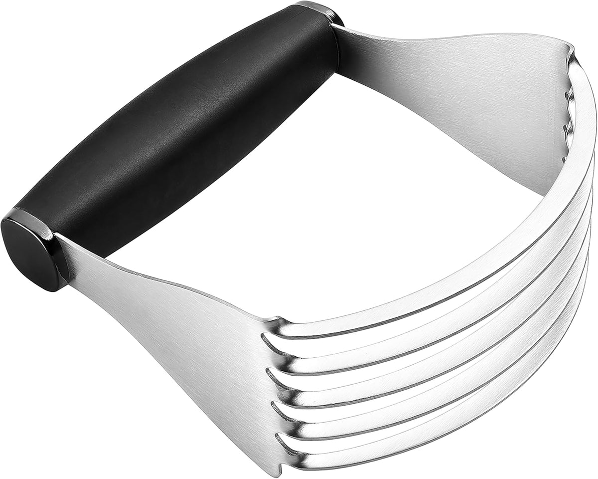 Spring Chef 2-in-1 Bundle: Dough Blender + 7-Piece Measuring Cups (Stainless Steel, Non-Slip Silicone)