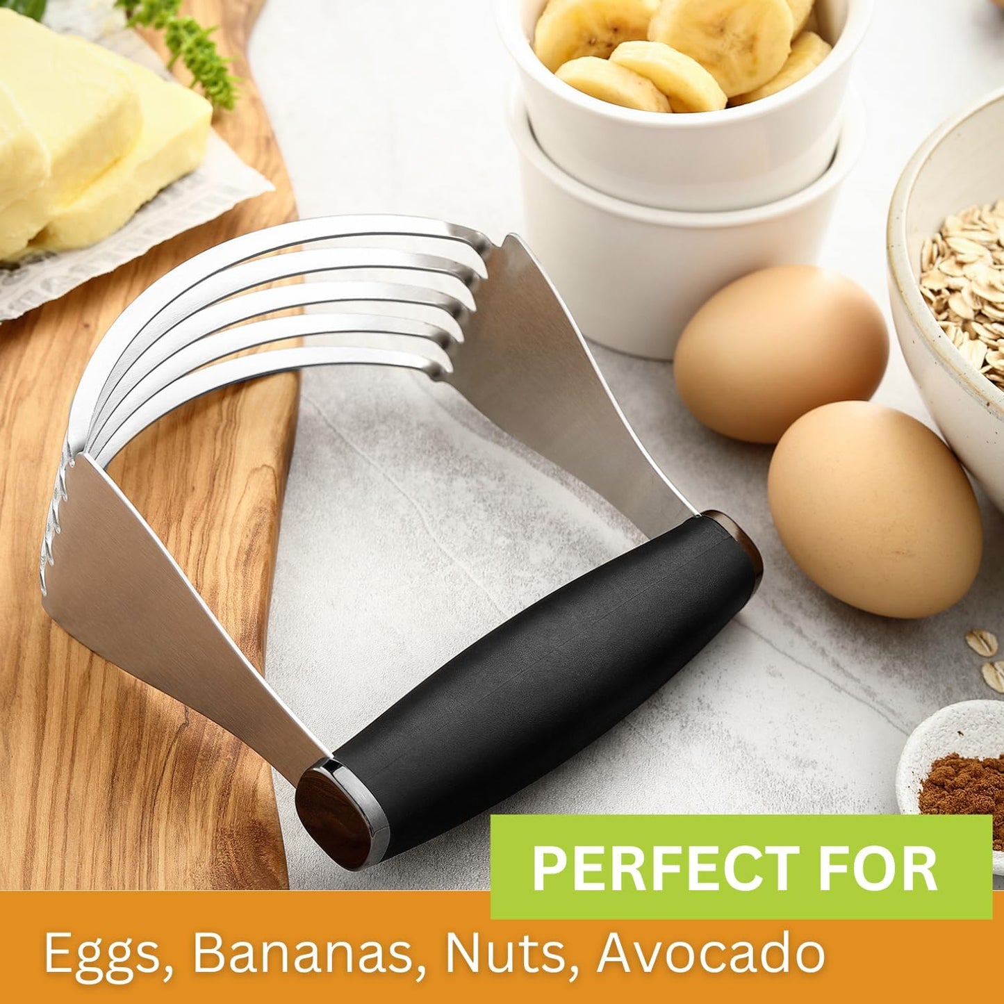 Spring Chef Dough Blender, Top Professional Pastry Cutter with Heavy Duty Stainless Steel Blades, X Large