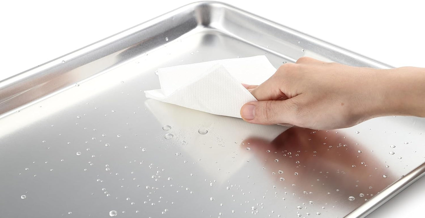 Spring Chef Aluminum Jelly Roll Pan, Baking Cookie Sheet For Oven, Heavy Duty, 11.2” x 15.7”