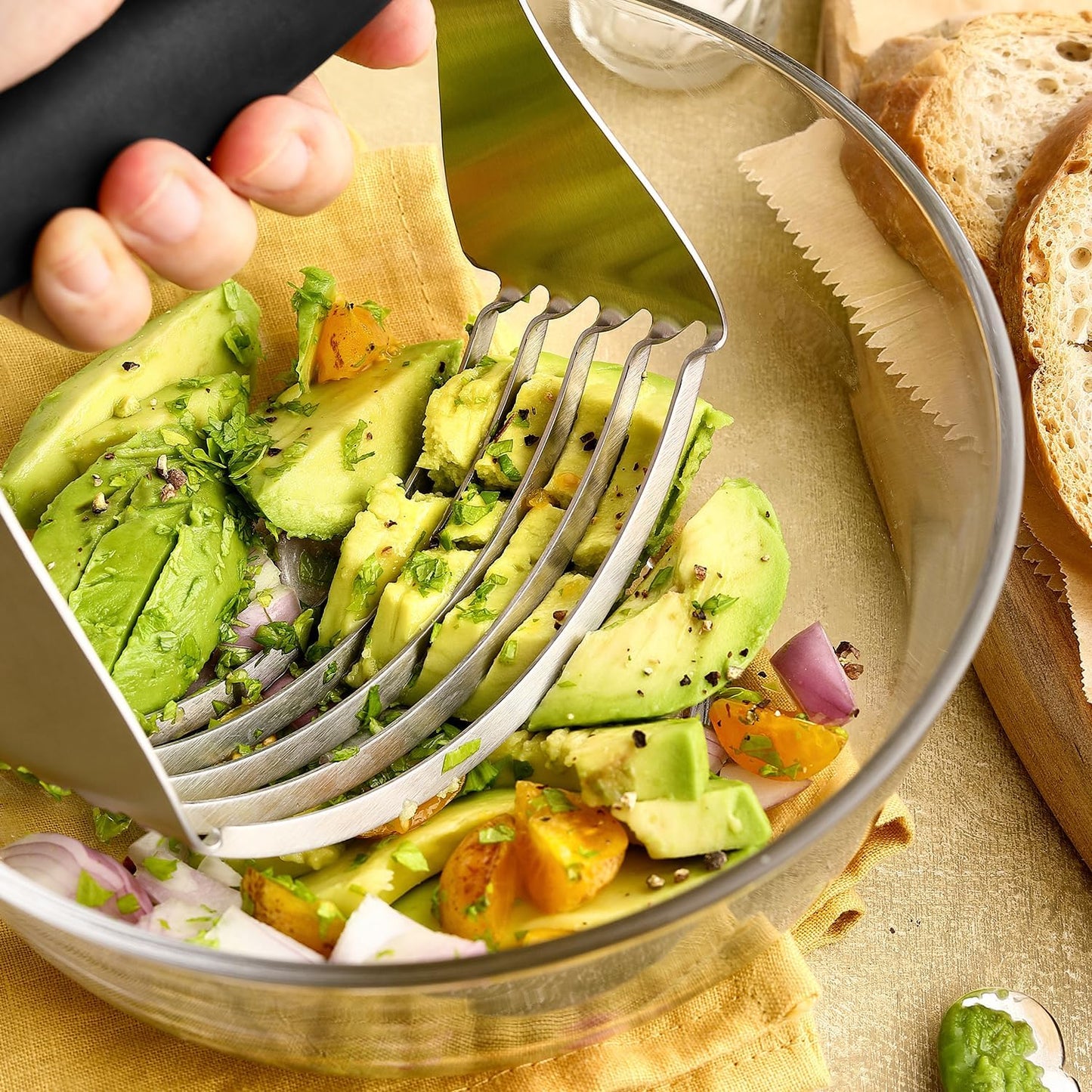 Spring Chef Dough Blender, Top Professional Pastry Cutter with Heavy Duty Stainless Steel Blades, X Large