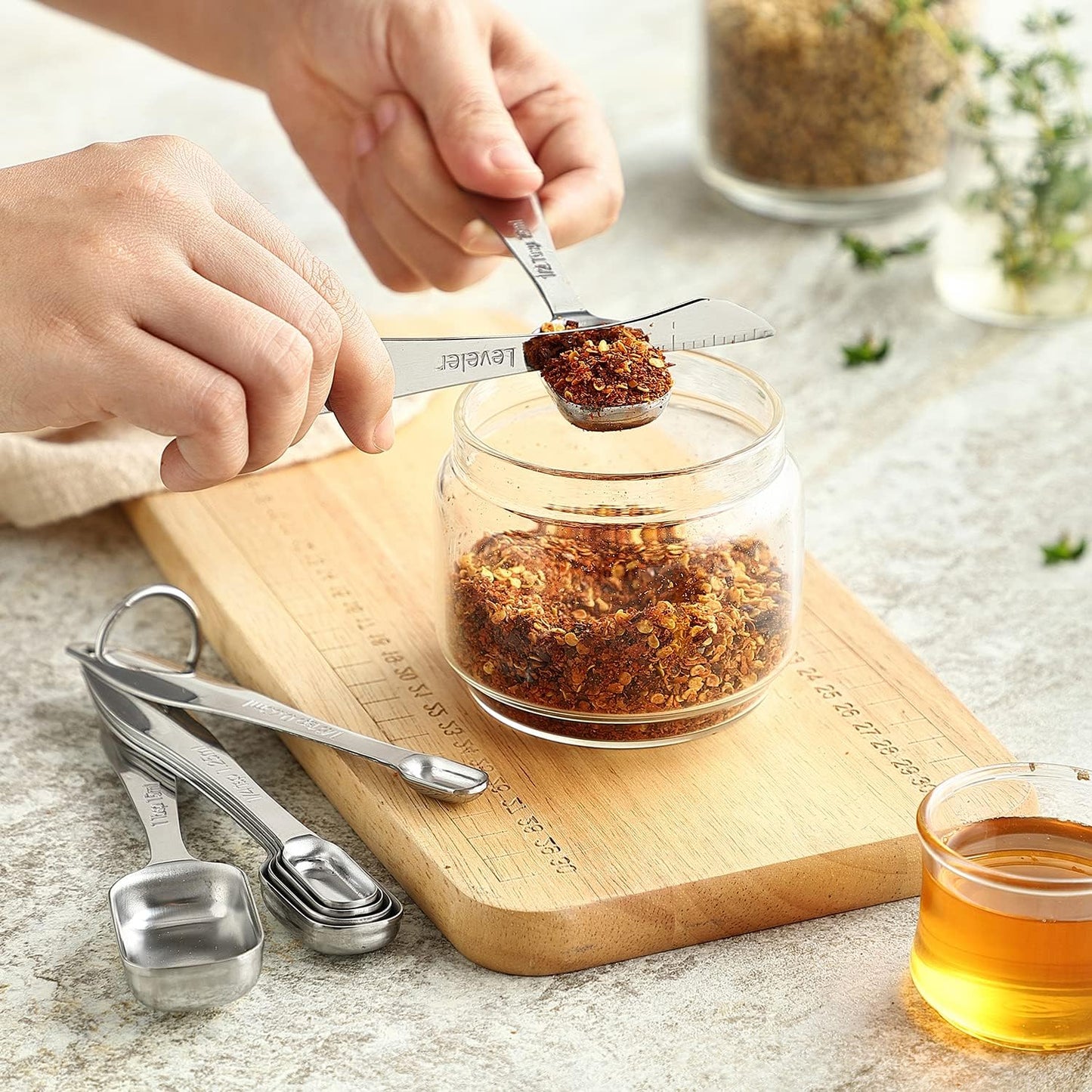 Spring Chef Stainless Steel Measuring Spoons Set of 13 with Leveler