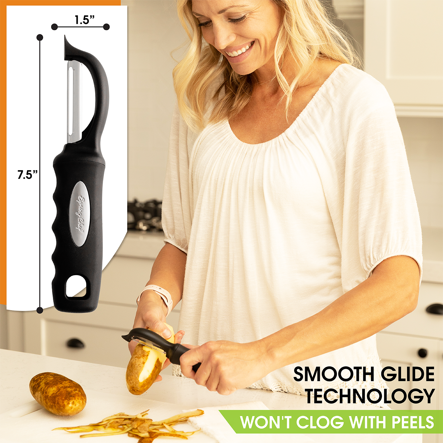 Spring Chef Stainless Steel Pastry Scraper/Bench Scraper Chopper