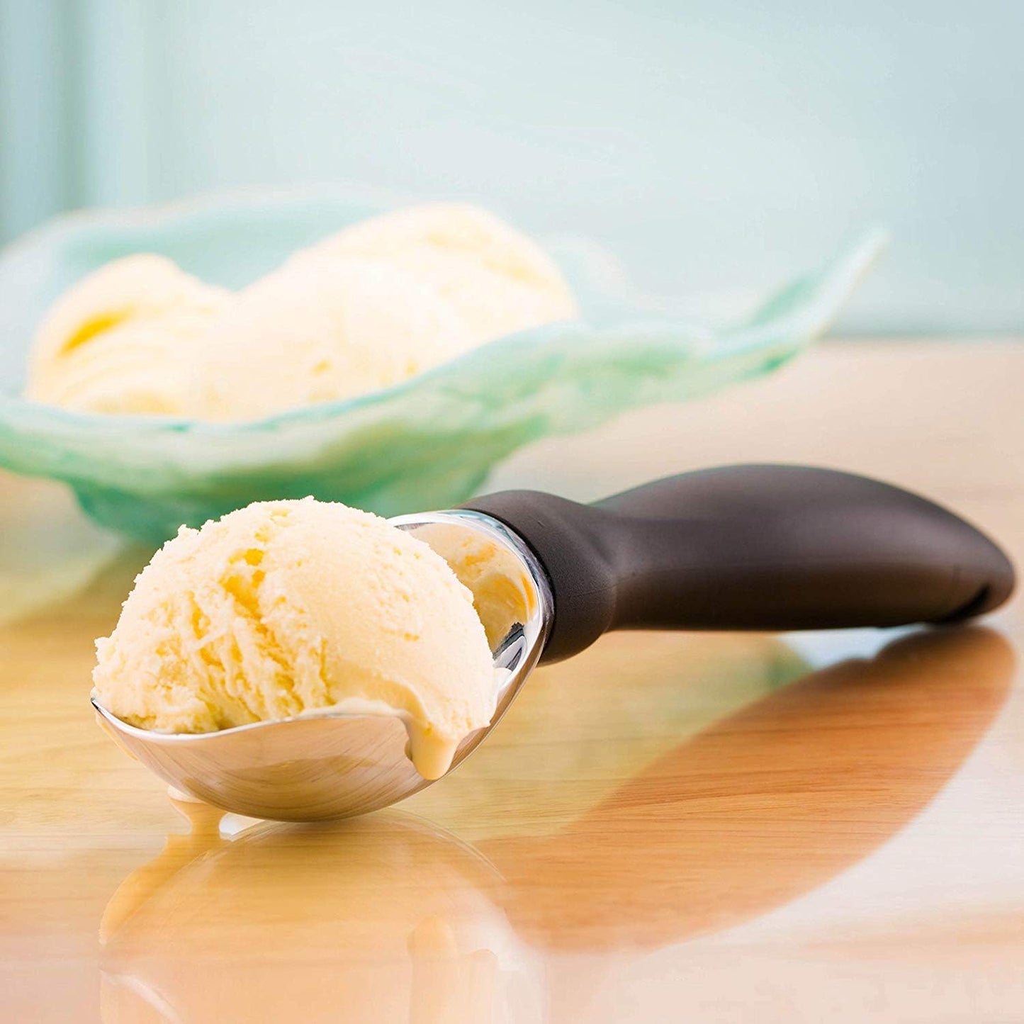 Spring Chef Ice Cream Scoop - Heavy Duty & Stainless Steel with Soft Grip Handle