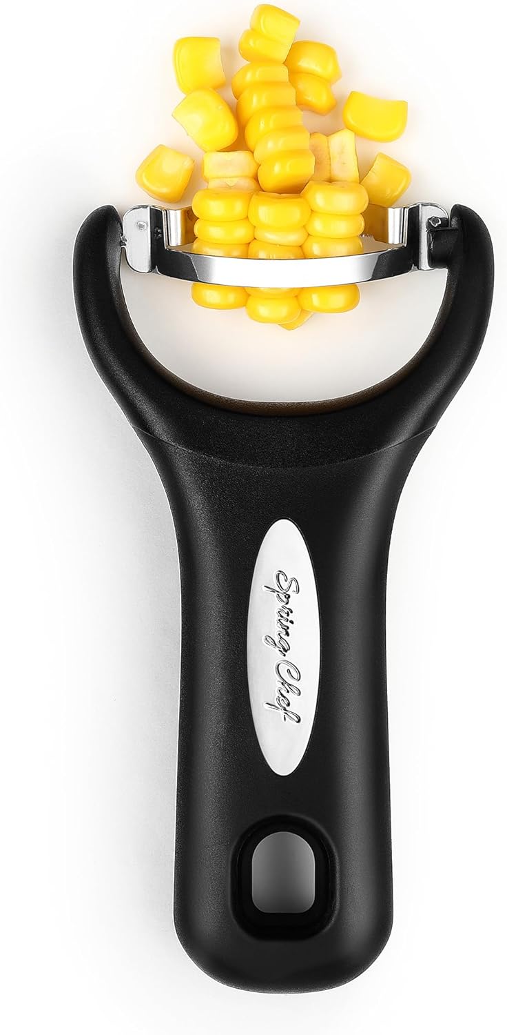 Spring Chef Stainless Steel Corn Peeler – Corn on the Cob Stripper Tool