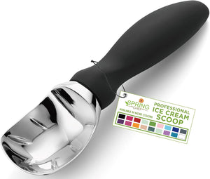 Spring Chef Ice Cream Scoop with Soft Grip Handle