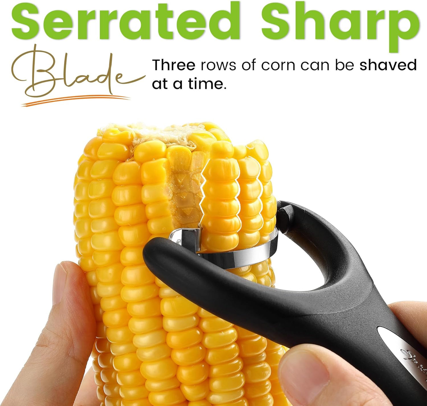 Spring Chef Stainless Steel Corn Peeler – Corn on the Cob Stripper Tool
