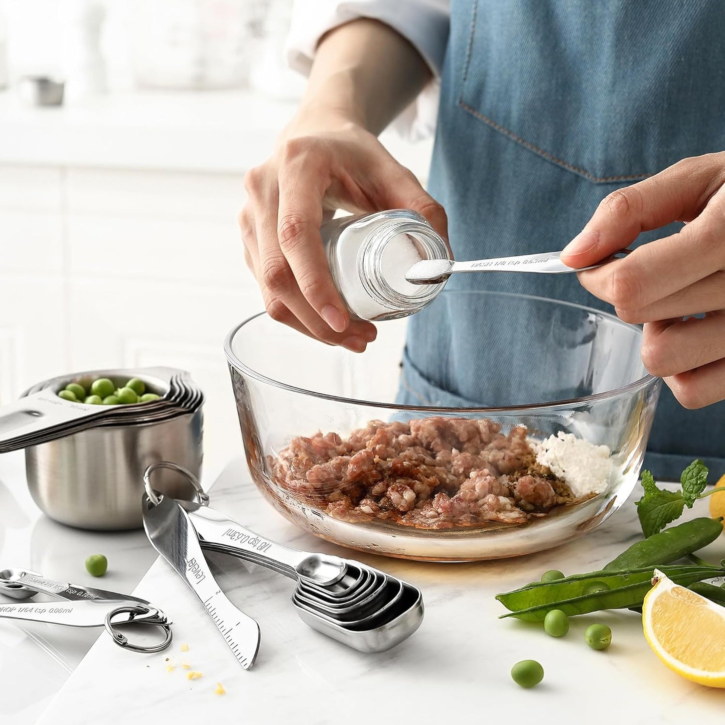 Spring Chef Stainless Steel Measuring Cups & Spoons Set of 20 with Leveler