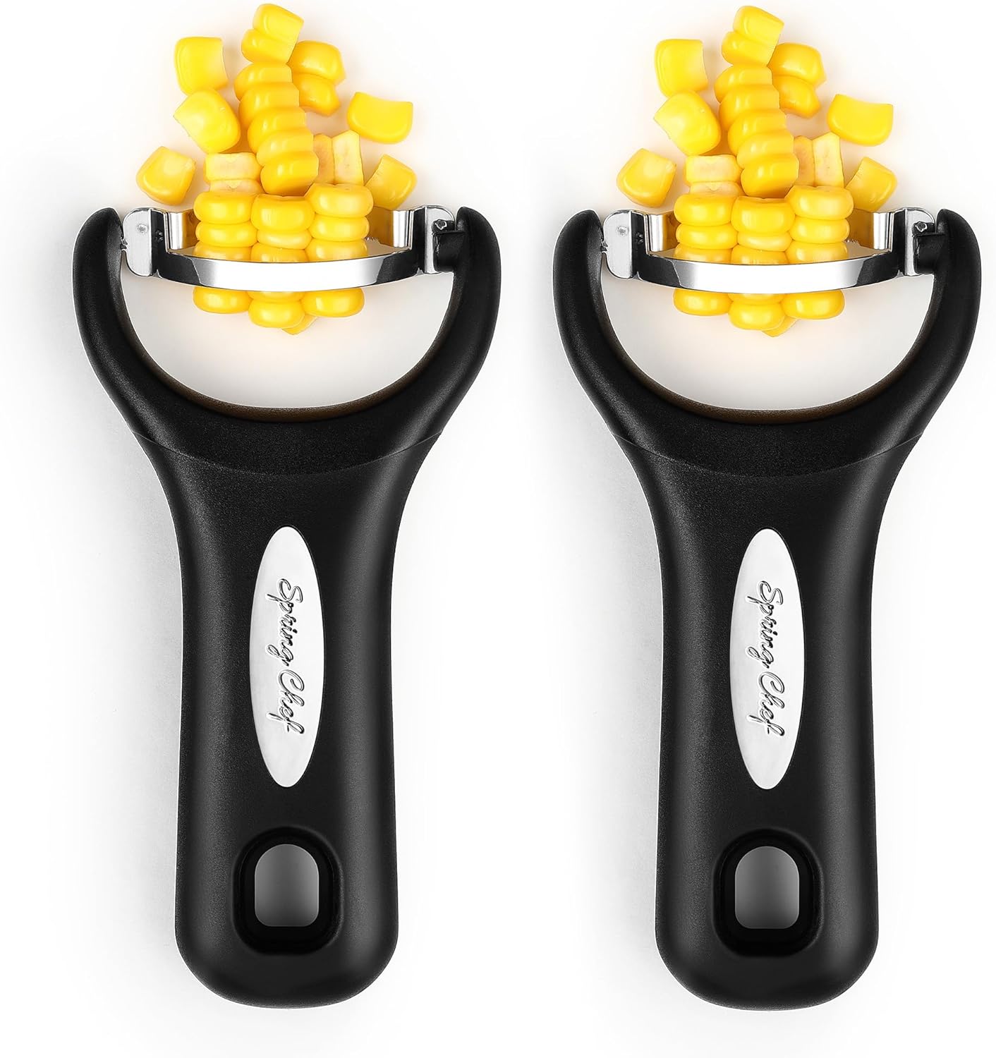 Spring Chef Stainless Steel Corn Peeler – Corn on the Cob Stripper Tool
