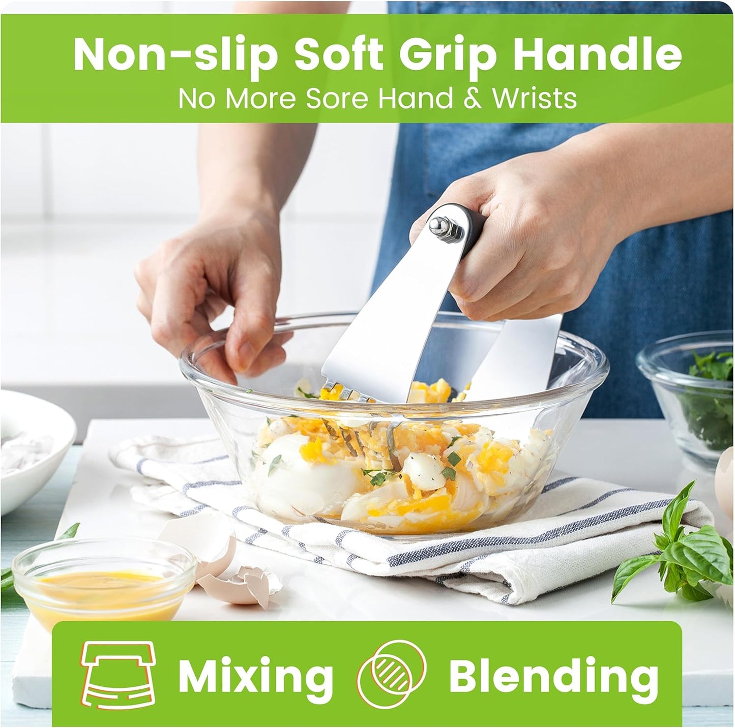 Spring Chef Stainless Steel Dough Blender and Bench Scraper Set