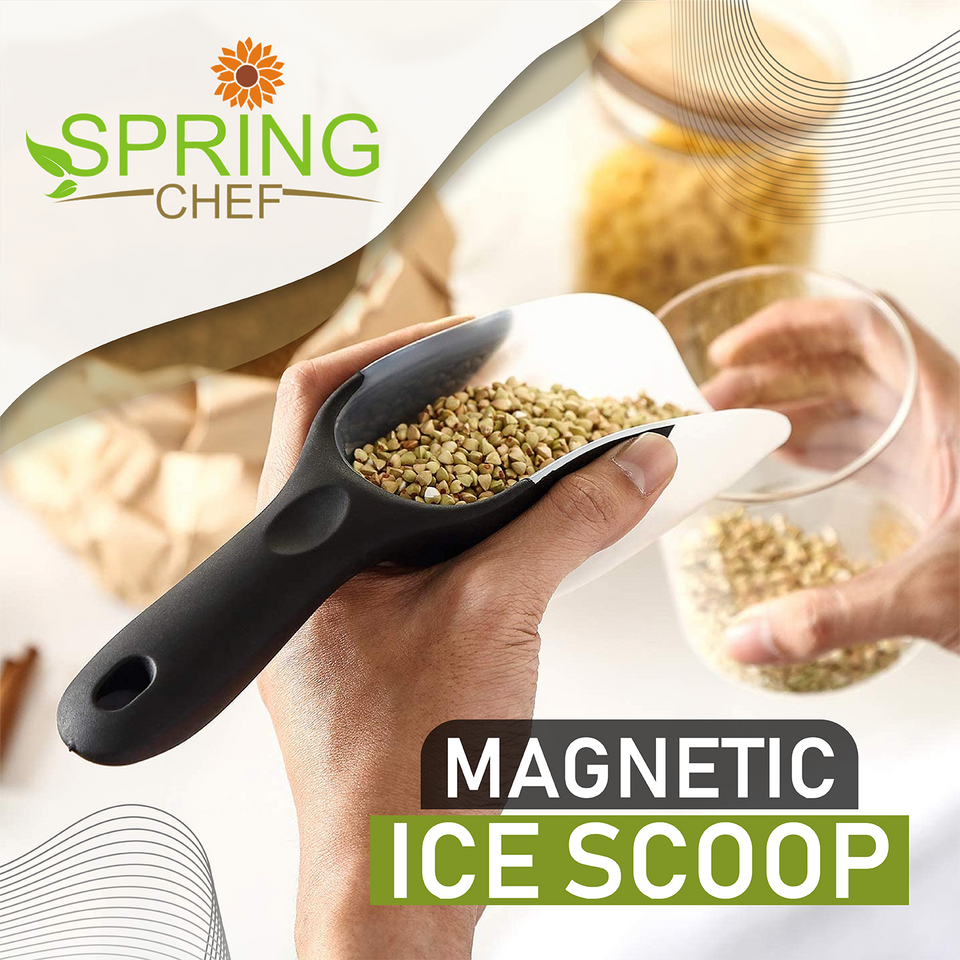 Spring Chef Ice Cream Scoop with Soft Grip Handle