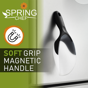 Spring Chef Magnetic Ice Scoop with Soft Grip Handle for Ice, Flour, Rice, Popcorn, Pet Food