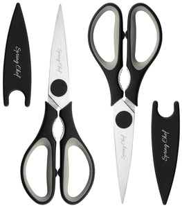 Kitchen Scissors - Stainless Steel Blade Cover Heavy Duty Kitchen Shears  for Herbs Chicken Meat Vegetables