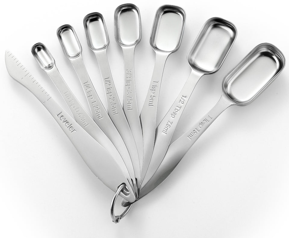 Heavy Duty Stainless Steel Metal Measuring Spoons (Set of 7 Including –  Spring Chef
