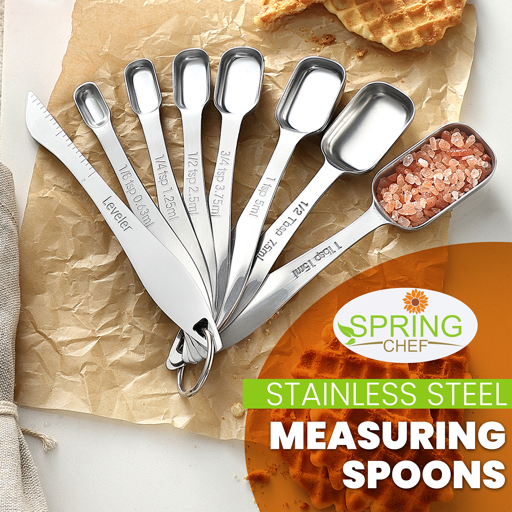  Spring Chef Stainless Steel Measuring Cups & Magnetic