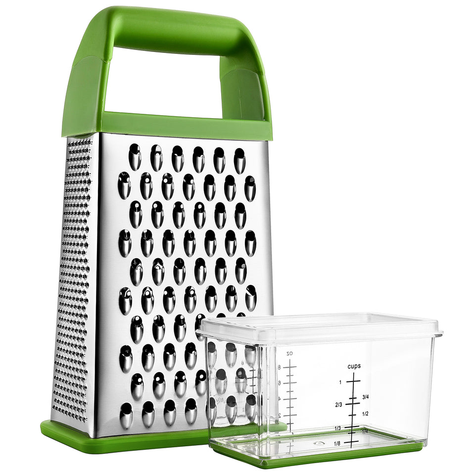 4 Sided Stainless Steel Box Grater with Storage Box