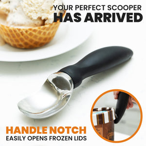 Spring Chef Ice Cream Scoop - Heavy Duty & Stainless Steel with Soft Grip Handle