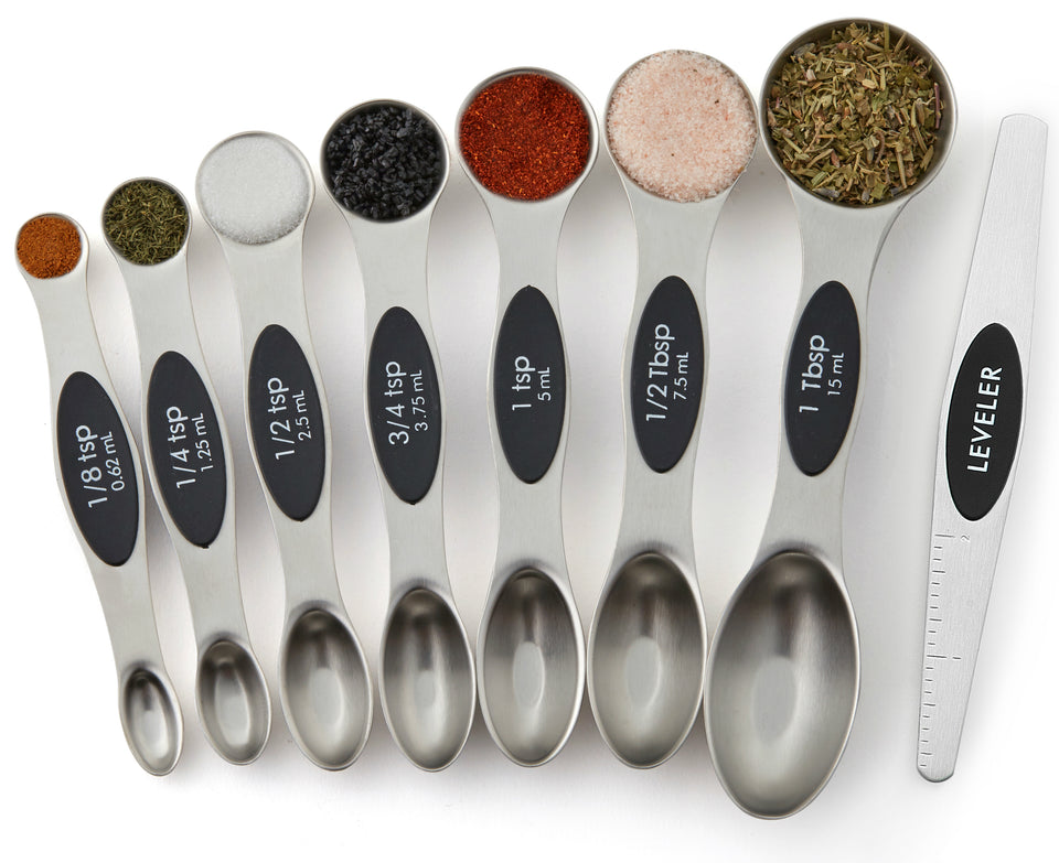 Heavy Duty Stainless Steel Metal Measuring Spoons (Set of 8 Including –  Spring Chef