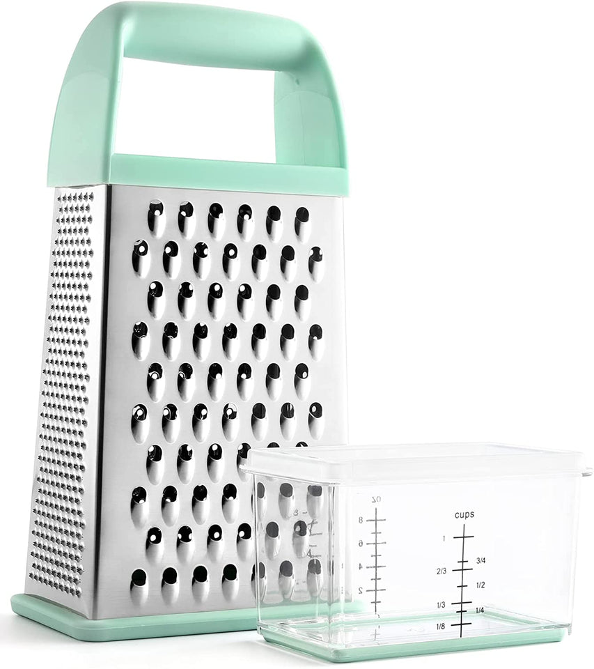 4 Sided Stainless Steel Box Grater with Storage Box