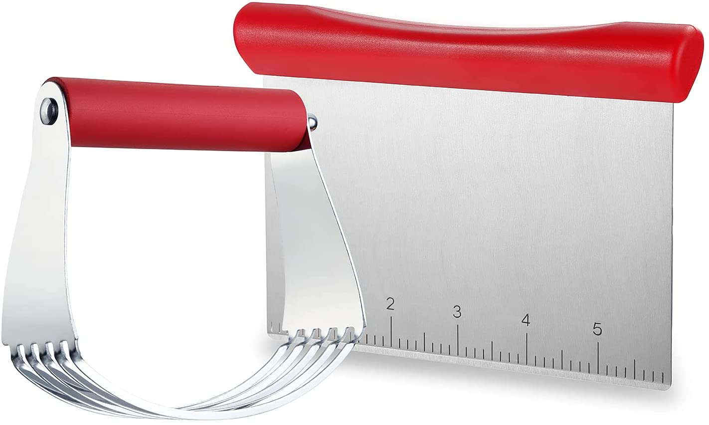 Spring Chef - Bench Scraper, Stainless Steel Nut, Pie, Pastry, Pizza and  Dough Cutter, Kitchen Essential for Cleaning Counters, Includes Bowl  Scraper