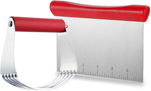 Spring Chef Stainless Steel Dough Blender and Bench Scraper Set