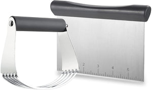 Spring Chef Stainless Steel Dough Blender and Bench Scraper Set
