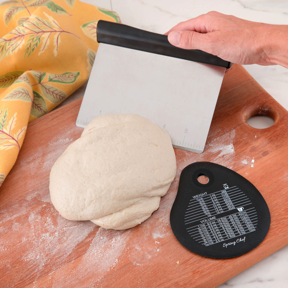 Dough Blender Stainless Steel Pastry Cutter - Multipurpose Bench Scraper -  Great as Dough Cutter for Pastry Butter and Pizza Dough - Smooth Baking  Dough Tools 