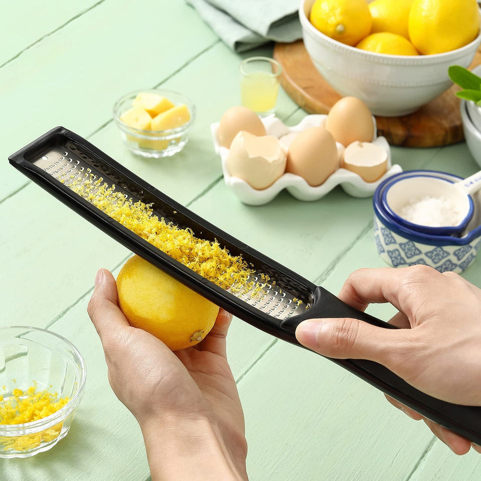 Stainless Steel Lemon Grater With Cleaning Brush, Heavy Duty