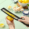 Zester/Grater for Cheese, Lemon, Lime, Oranges, Citrus, Garlic, Ginger, Nutmeg, Chocolate; Handheld Kitchen Tool with Sharp 304 Stainless Steel and Blade Cover - Fine Shred