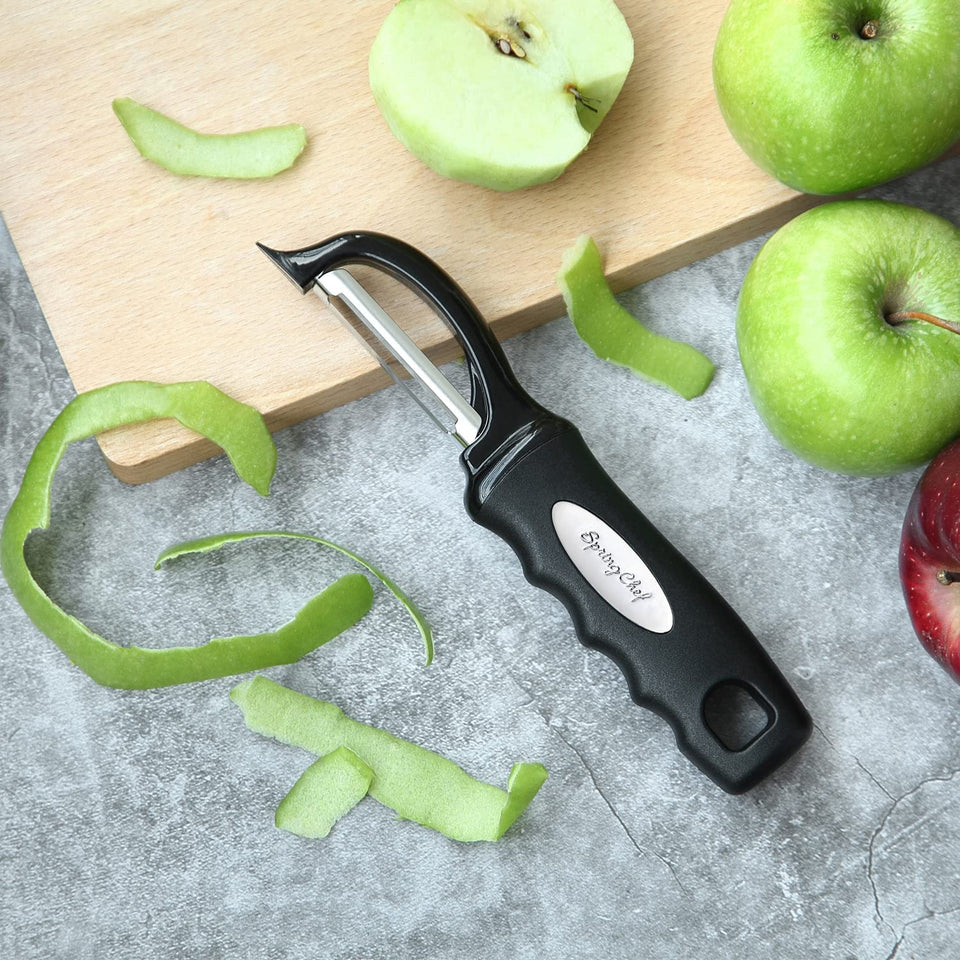  Spring Chef Premium Swivel Vegetable Peeler, Soft Grip  Handle And Ultra Sharp Stainless Steel Blades