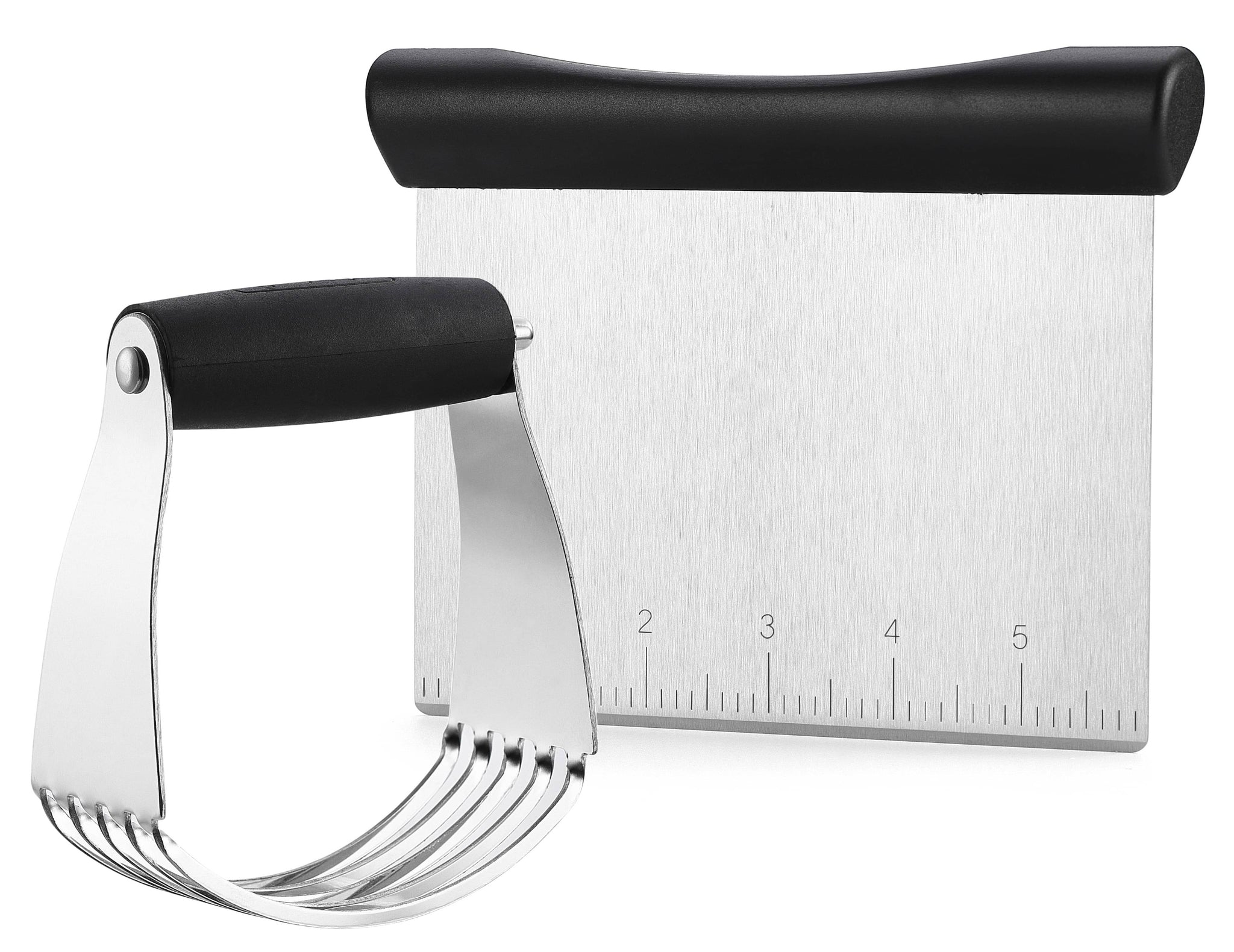 Choice 5 1/4 x 4 1/2 Stainless Steel Dough Cutter / Bench Scraper