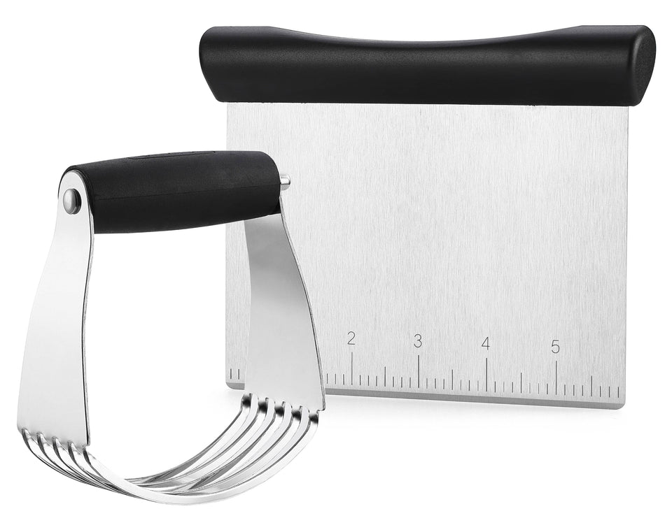 Spring Chef Stainless Steel Dough Blender and Bench Scraper Set