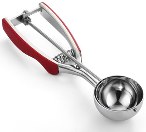 Spring Chef Cookie Scoop, Premium 18/8 Stainless Steel Disher with Soft Grip, Spring Loaded with Trigger Release