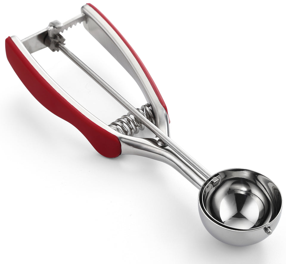 Mainstays Trigger Cookie Scoop, Chrome plated steel L 8.3 x W 2.3 x H  1.25 