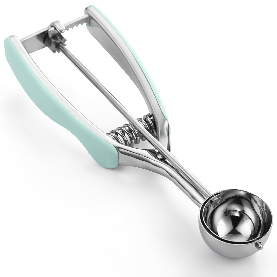 Stainless Steel Ice Cream Scoop Set, 3 PCS 18/8 Stainless Steel Ice Cream  Scoop Trigger Include Large-Medium-Small Size,Cookie Scoop, Melon Scoop 