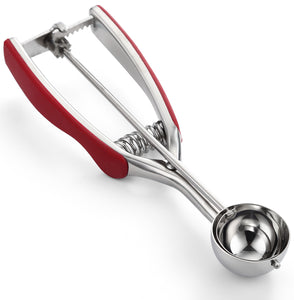 Spring Chef Cookie Scoop, Premium 18/8 Stainless Steel Disher with Soft Grip, Spring Loaded with Trigger Release