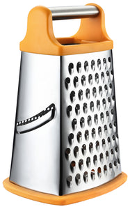 Professional Box Grater, Stainless Steel with 4 Sides, Best for Parmesan Cheese, Vegetables, Ginger, XL Size