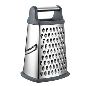 Professional Box Grater, Stainless Steel with 4 Sides, Best for Parmesan Cheese, Vegetables, Ginger, XL Size