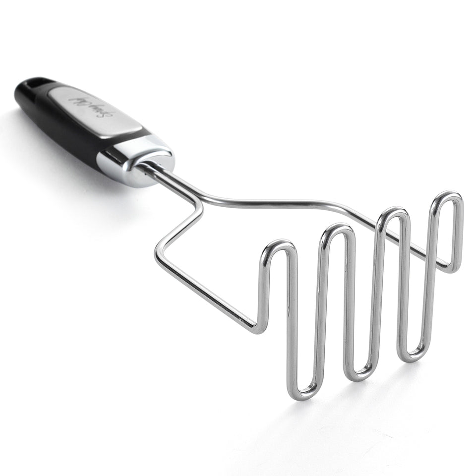 Spring Chef Potato Masher, Stainless Steel Wire Head for Mashed Potatoes with Bonus Swivel Peeler