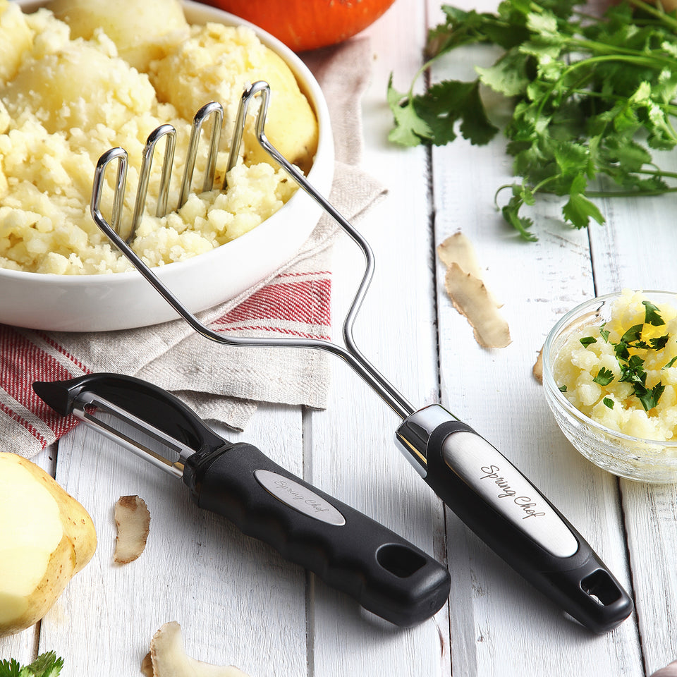 Spring Chef Premium Swivel Vegetable Peeler, Soft Grip Handle and Ultr