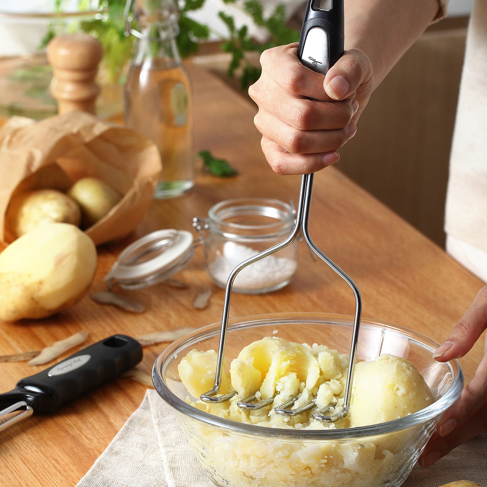 Spring Chef Potato Masher, Stainless Steel Wire Head for Mashed Potato