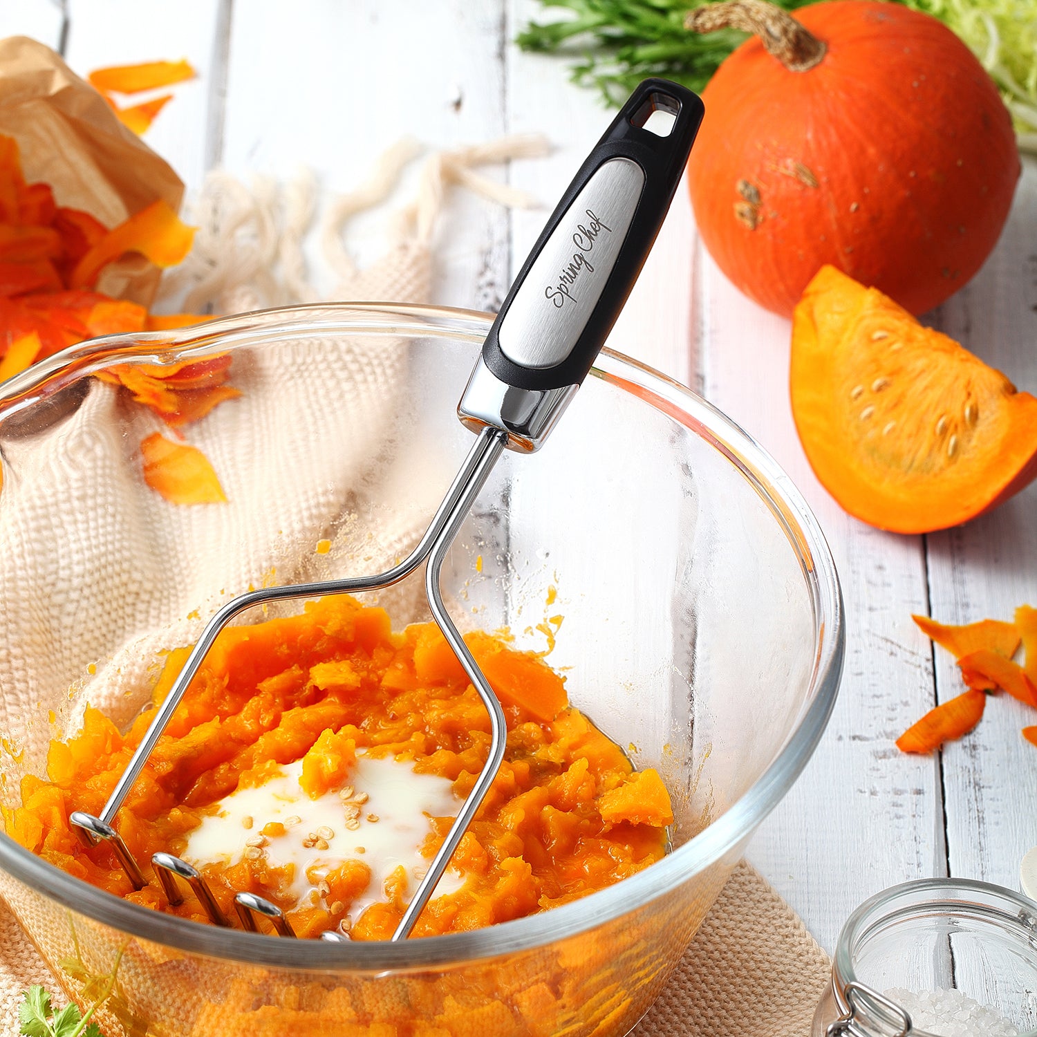 Spring Chef Kitchen Tongs with Stainless Steel Tips, 9 and 12 Inch