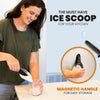 Spring Chef Magnetic Ice Scoop with Soft Grip Handle for Ice, Flour, Rice, Popcorn, Pet Food