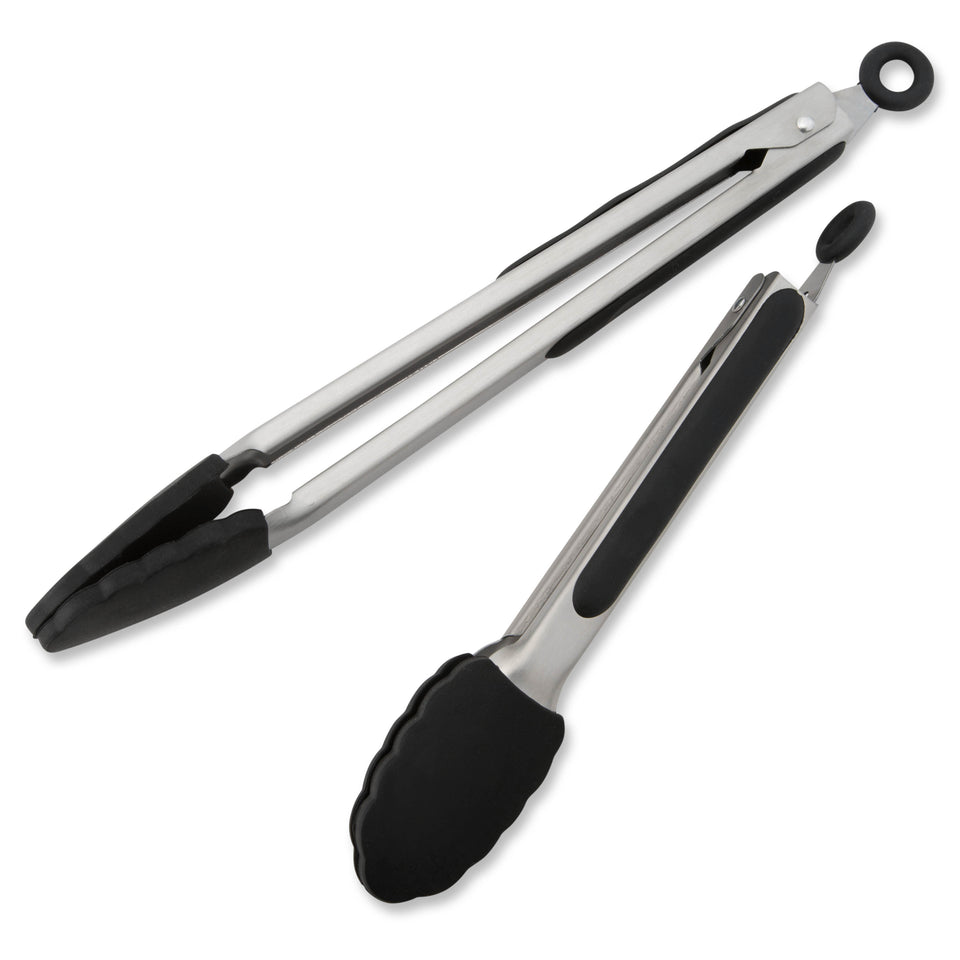 Food Grade Silicone Kitchen Tongs Stainless Steel Handle BBQ