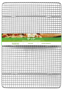 Stainless Steel Baking & Cooling Wire Rack - 12 x 17 Fits Half Sheet Pan