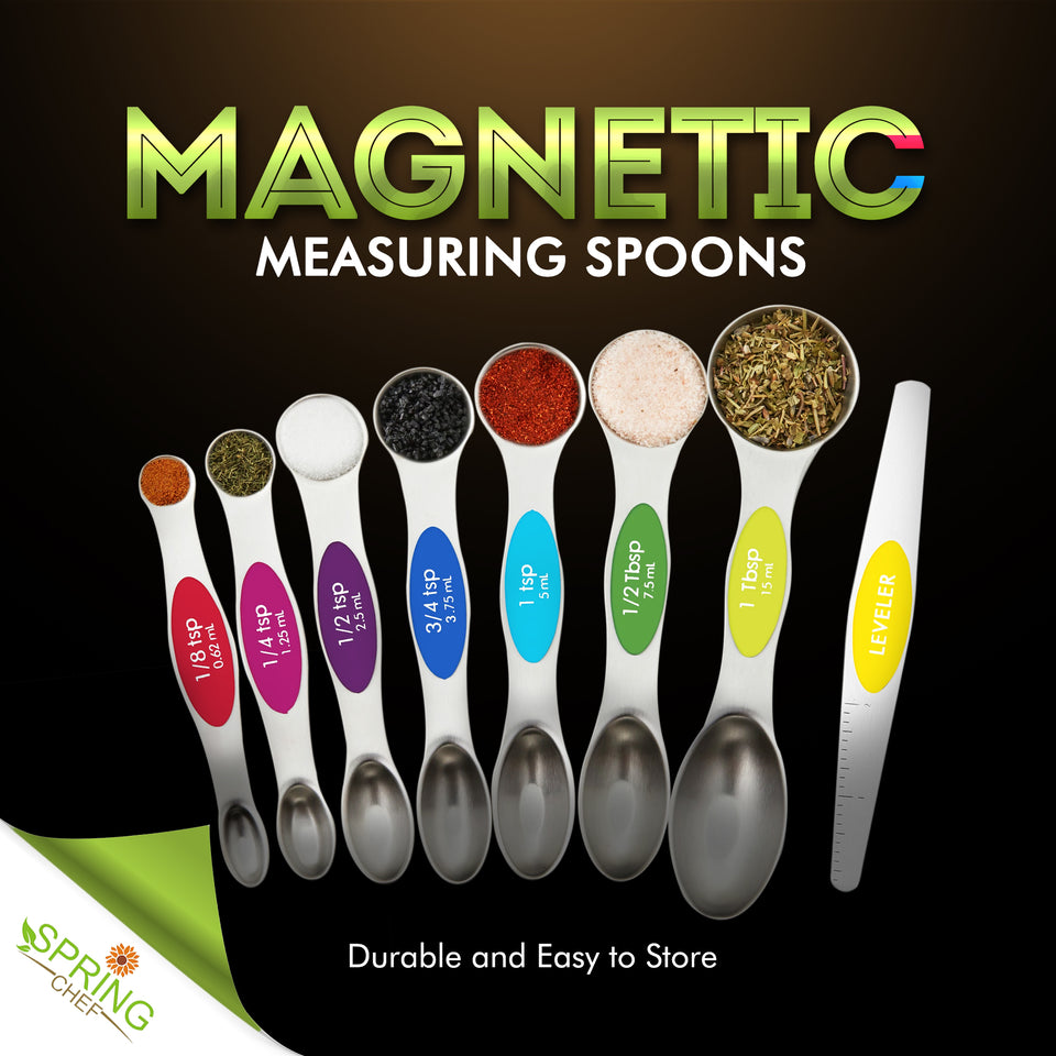 Heavy Duty Stainless Steel Metal Measuring Spoons (Set of 6 Including –  Spring Chef