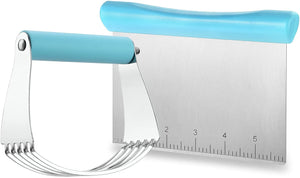 Spring Chef Stainless Steel Dough Blender and Bench Scraper Set