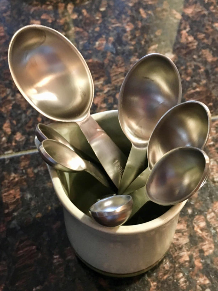 Spring Chef Heavy Duty Stainless Steel Metal Measuring Spoons Set for Dry  or Liquid, Fits in Spice Jar, Set of 7 Including Leveler