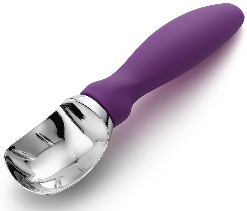 Comfy Grip 0.86 oz Stainless Steel #40 Ice Cream Scoop - with Purple Handle  - 1 count box