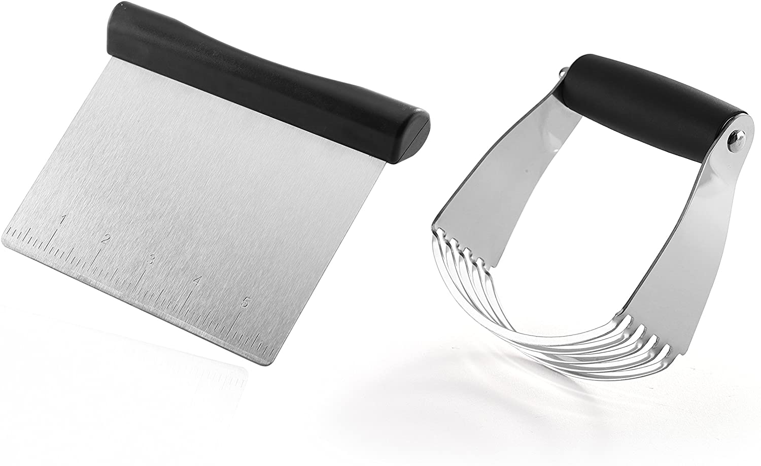 Spring Chef - Bench Scraper, Stainless Steel Nut, Pie, Pastry, Pizza and  Dough Cutter, Kitchen Essential for Cleaning Counters, Includes Bowl  Scraper