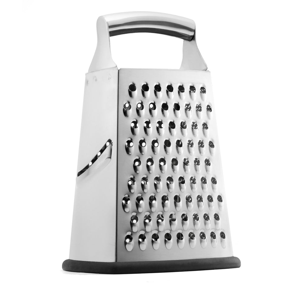 Cheese Grater, Stainless Steel Cheese Grater with Storage Containe and Lid,  Oval Double Face Shredder for Cheese/Vegetables/Fruits
